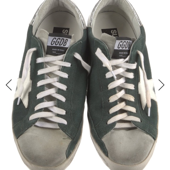 Golden Goose Green and Silver Sneakers - Picture 3 of 4